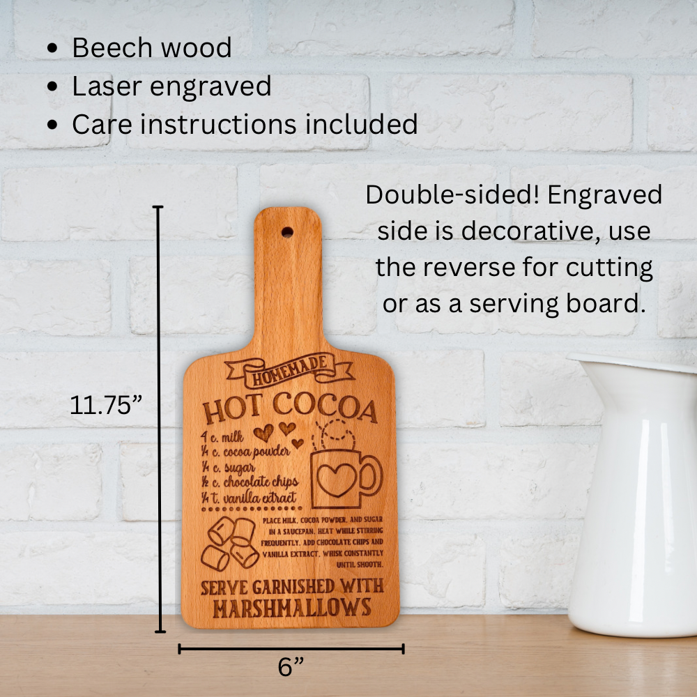 Hot Cocoa Recipe Board