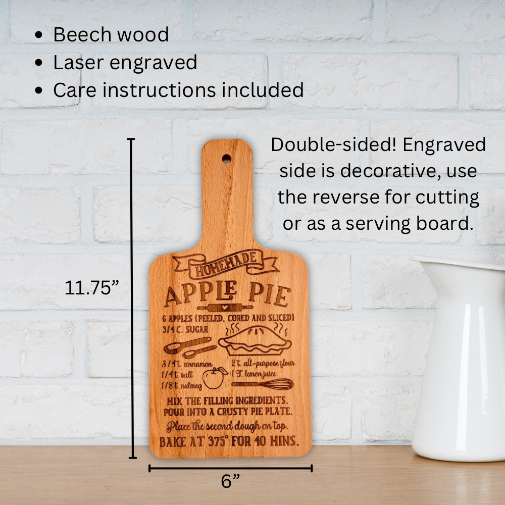 Apple Pie Recipe Board