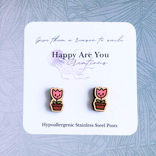 Tulip Stud Earrings