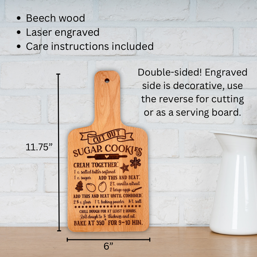 Sugar Cookie Recipe Board