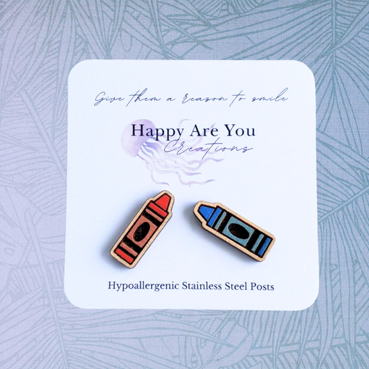 Crayon Stud Earrings