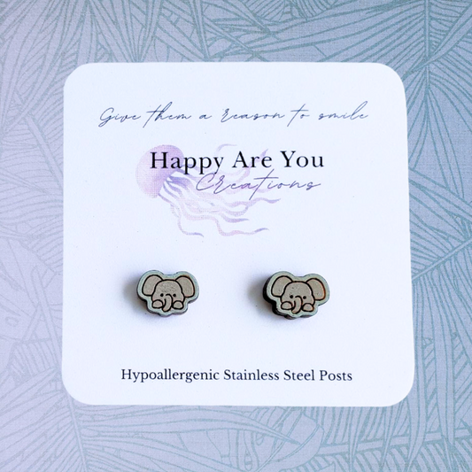 Elephant Stud Earrings