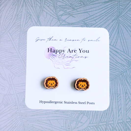 Lion Stud Earrings