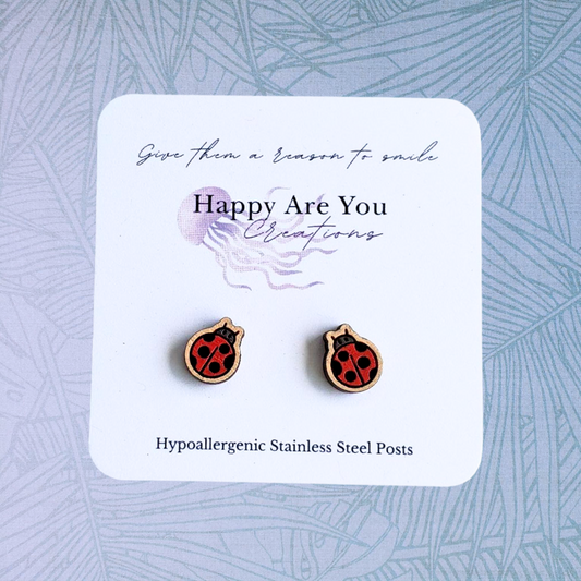 Ladybug Stud Earrings