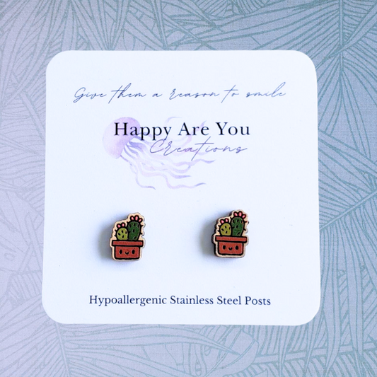 Cactus Stud Earrings