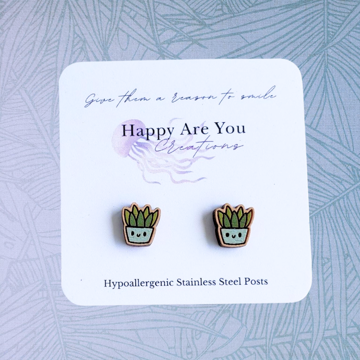 Succulent Stud Earrings